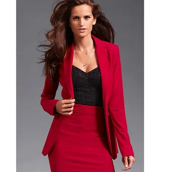 

New women's suit two-piece suit (jacket + skirt) ladies business office formal professional wear women's fashion slim suit skirt