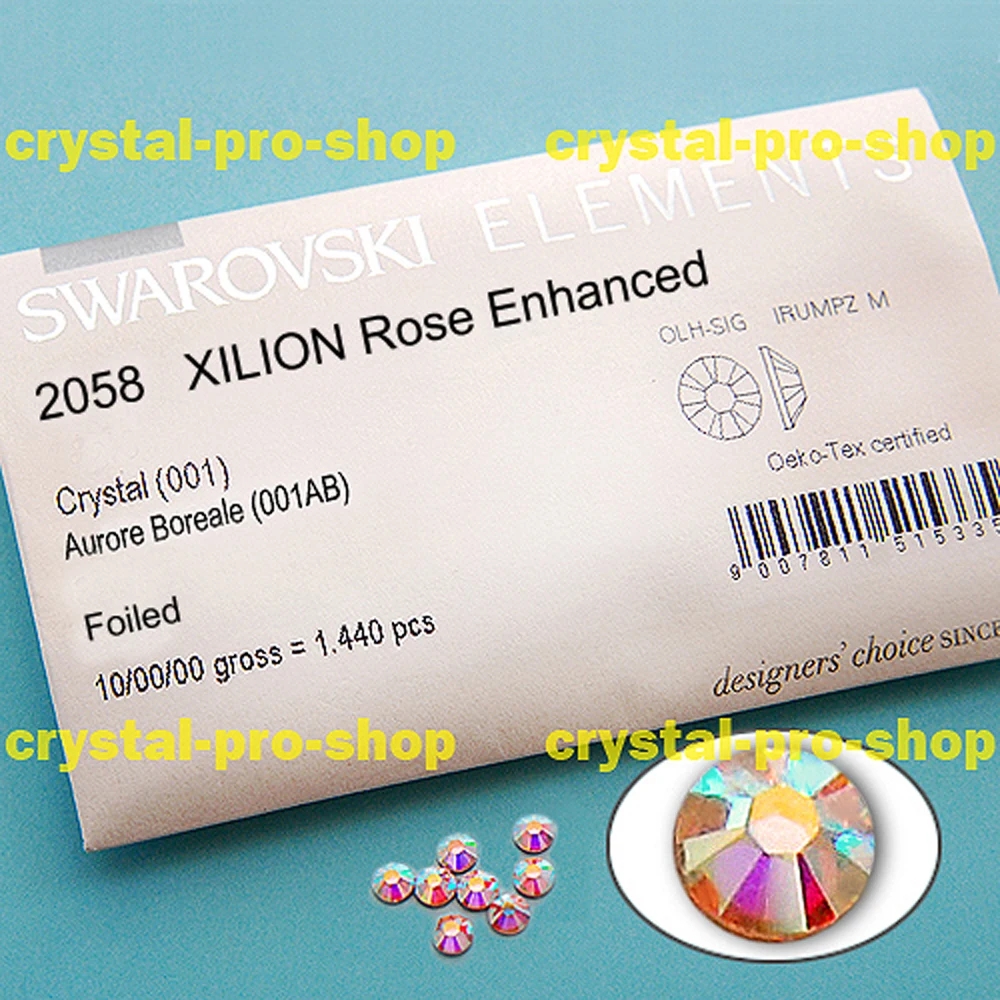 AB Crystal (001AB) Swarovski Elements ss10 (2 7 2 9) мм 14400 штук (без горячей фиксации) плоские Стразы 10ss 3