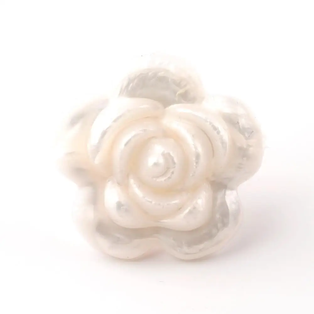pearl white rose CHEWELRY/Детские аксессуары, 3 шт., без БФА, силиконовый Прорезыватель для зубов, розовый бисер, цветок, пищевая прорезыватель, сделай сам, ремесла, сенсорная игрушка для прорезывания зубов - Цвет: pearl white rose