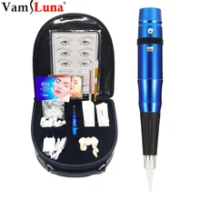 Перманентный макияж бровей Полный татуировки машина ручка комплект с практика кожи, уход за кожей Аксессуары для крема для губ подводка для глаз