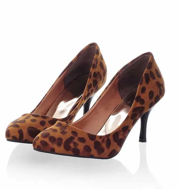 women leopard print dancing part lady pumps high heel dress shoes