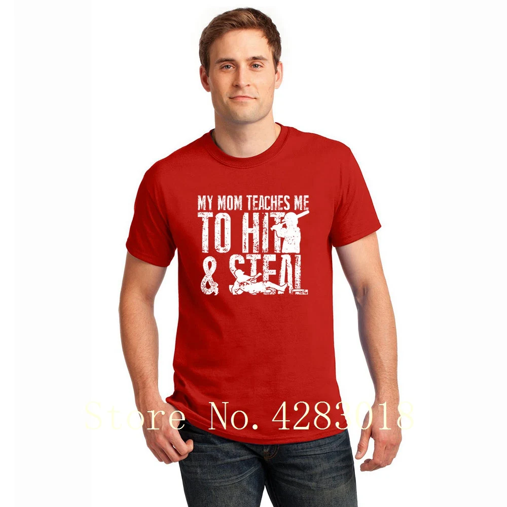 Baseball My Mom Teaches Me To Hit And Steal T Shirt O Neck Letter Men s T Shirt Sunlight Homme Plus Size 3xl Awesome Top Tee Baseball My Mom Teaches Me To Hit And Steal T Shirt O Neck Letter Men s T Shirt Sunlight Homme Plus Size 3xl Awesome Top Tee