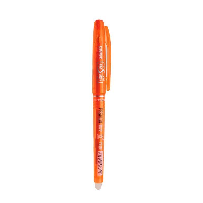 Xiamei стираемая ручка 4 шт. пластиковая Термочувствительная гелевая ручка 8 цветов стираемые чернила волшебная ручка для школы - Цвет: Orange