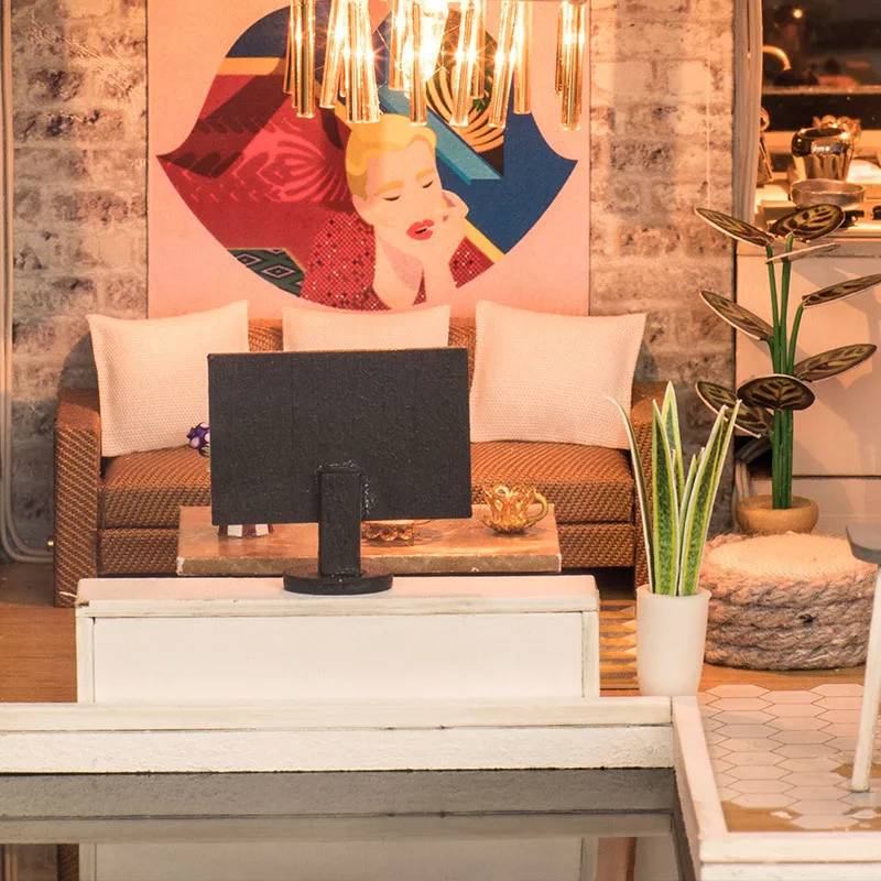 DIY Handmade Dollhouse September Forest Wooden Doll House Handmade Miniature Dollhouses Kit Music Box Toys For Girls Xmas Gifts