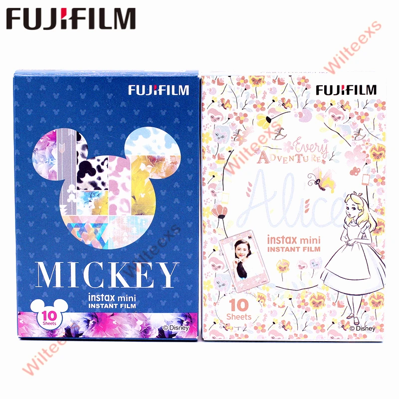 20 Простыни Детские Fuji Плёнки Instax Mini 8 Новый Микки Маус + Алиса для 7 9 50 s 90 25 Share SP 1 2