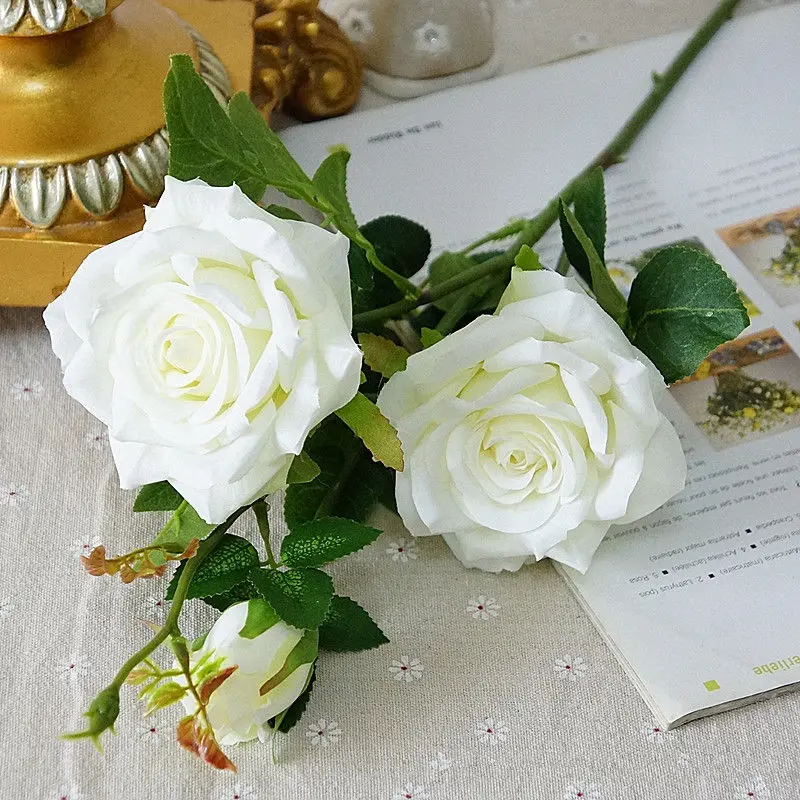 Artificial Paris perfume roses fake Flowers silk flowers Wedding decoration baby shower gifts 9 5
