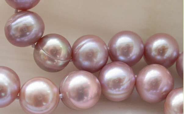 

A p2027 2ROW 12MM lavender ROUND FRESHWATER CULTURED PEARL BRACELET