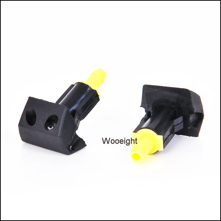 

2Pcs Black Plastic Car Front Windshield Washer Wiper Water Spray Nozzle Fit For Nissan TIIDA SYLPHY