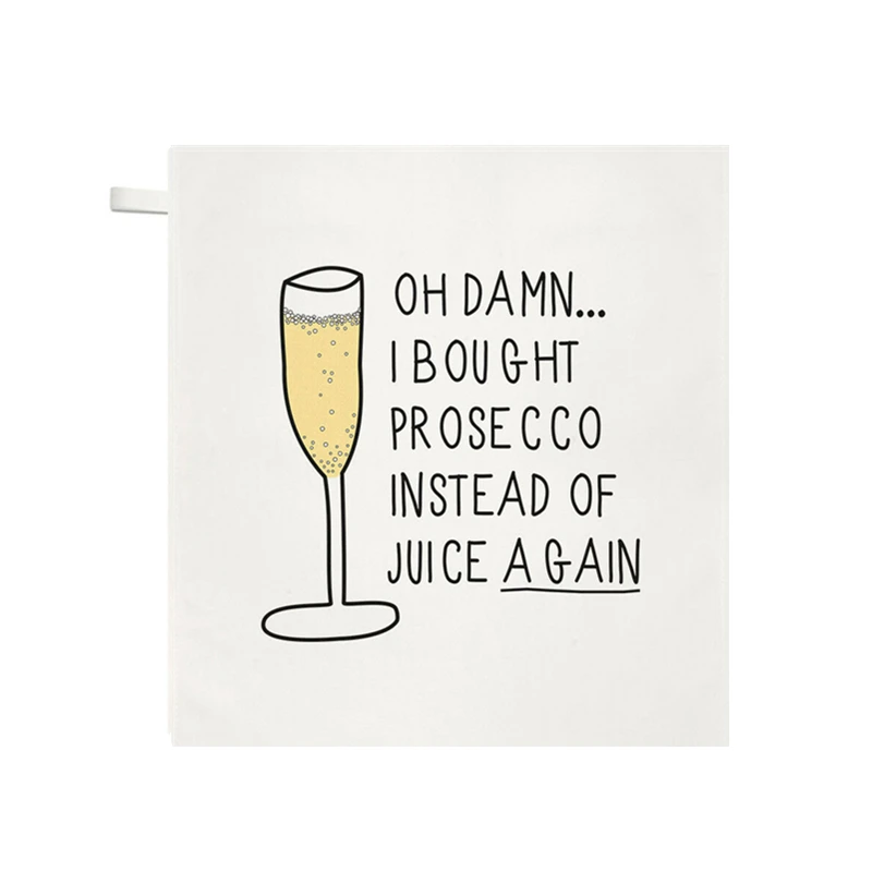 

Humor Funny Prosecco Quote Christmas Kitchen Tea Towel I Bought Prosecco Instead Of Juice Microfiber Towels Joke Home Decor Gift