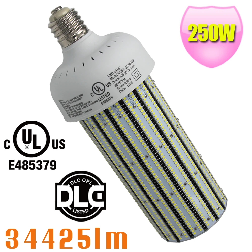 12pcs/Lot 1000W Metal halide Replacement Led Corn Bulb 250W E39 Mogul