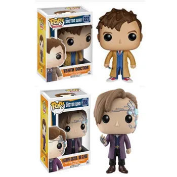 

FUNKO POP 10cm Doctor Who Eleventh Doctor Mr Clever 356 & Tenth Doctor 221# Vinyl Action Figures Collectible Model Toys 2F23