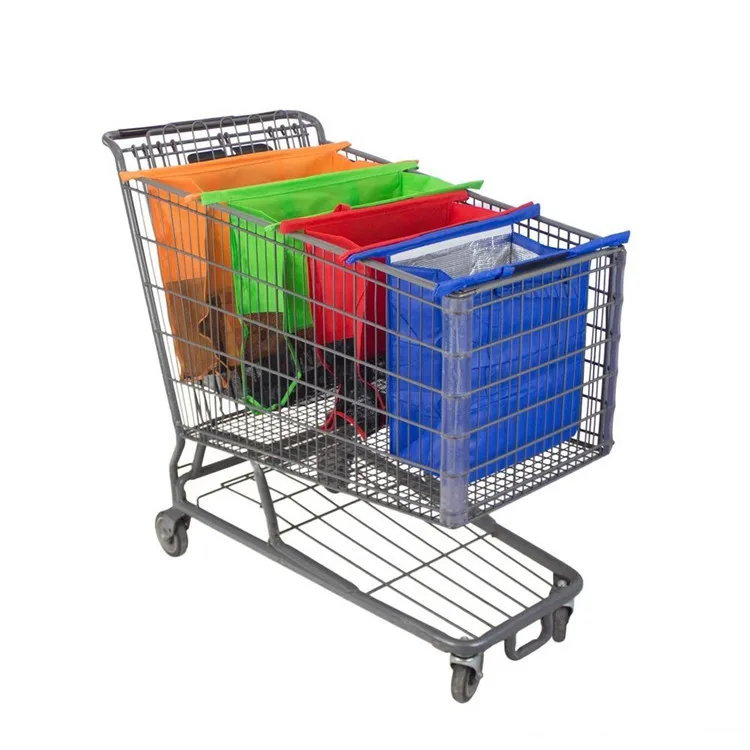 4pcs/set Cart Trolley Supermarket Shopping Bag Grocery Grab Shopping Bags Foldable Tote Eco-friendly Reusable Supermarket Bags 4pcs/set Cart Trolley Supermarket Shopping Bag Grocery Grab Shopping Bags Foldable Tote Eco-friendly Reusable Supermarket Bags