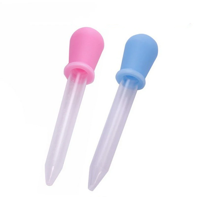 

4pcs 5ml Small Silicone Plastic Feeding Medicine Liquid Eye Ear Graduated Pipette Dropper for School Lab Supplies Stationary