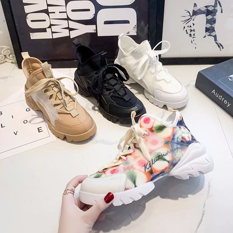 

2019 New Women's Sneakers Most Popular Casual Shoes Woman Comfortable Flat Heels Spring Lace-Up Ladies vulcanized shoes