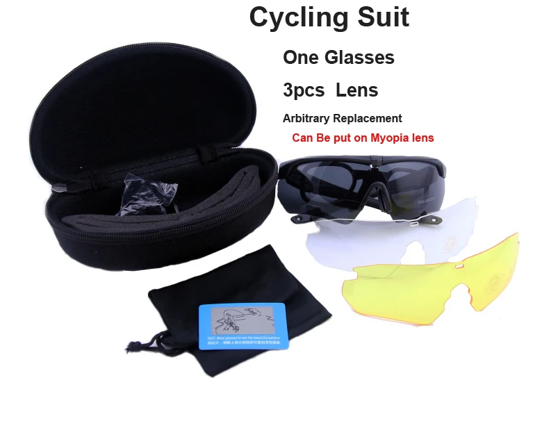 Очки для рыбалки на открытом воздухе, армейские очки, велосипедные солнцезащитные очки, 3 объектива, комплект для вождения, Тактические Солнцезащитные очки, спортивные очки