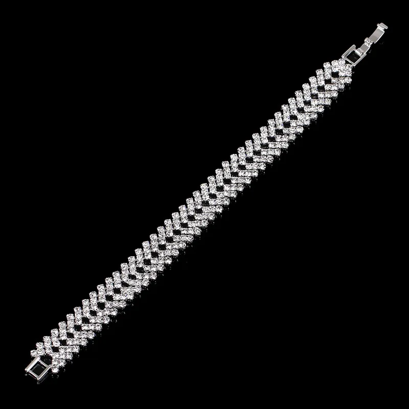Элегантный Искусственный жемчуг Кристалл Браслеты для женщин цвет серебра талисман браслеты и браслеты свадебные ювелирные изделия Femme подарки