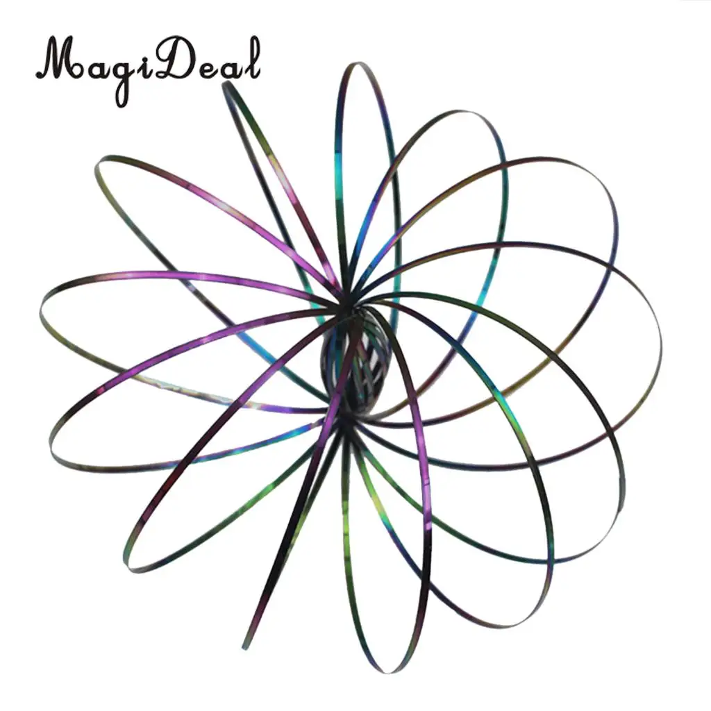 Amazing 3D Dynamic Science Gadget Flow Rings Magic Science Toy Juggle Dream Dance Party Spring Home for Kids Adults Magician