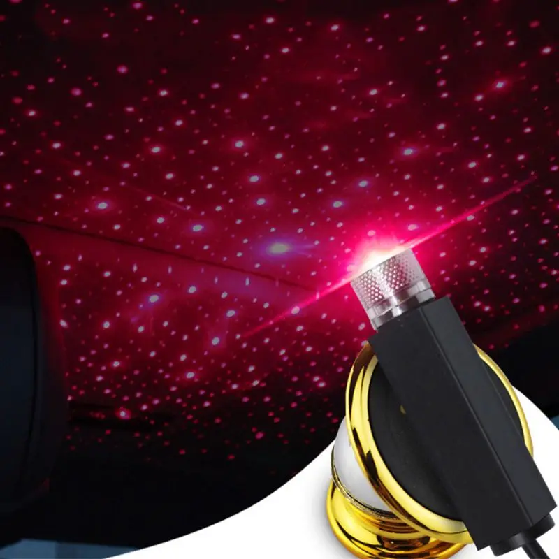 Автомобильный атмосферный Звездный светильник DJ Красочный музыкальный звуковой светильник с устройством дистанционного управления голосовым управлением светодиодный светильник USB штекер