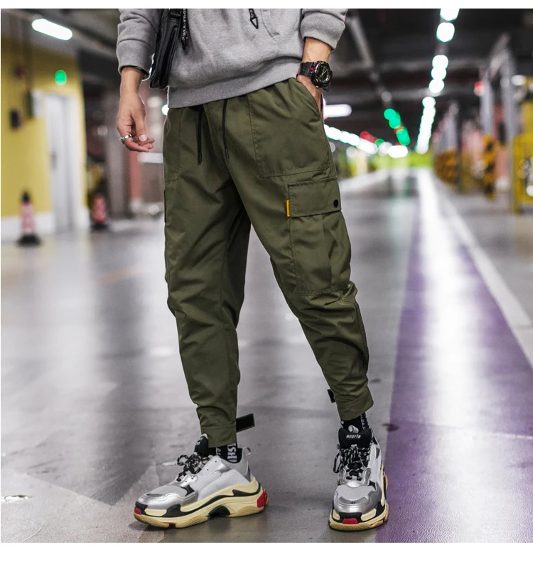 LAPPSTER уличная одежда, длинные штаны для бега,, хип-хоп комбинезоны, мужские спортивные штаны с карманами, мужские армейские зеленые спортивные штаны