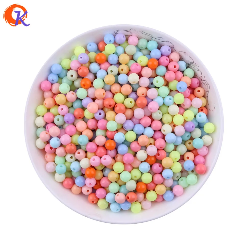 

New Color Mix Lot 6MM 3600Pcs Normal Solid Beads Pastel Color For Jewelry Making Children DIY Material For Amazon CDWB-517671