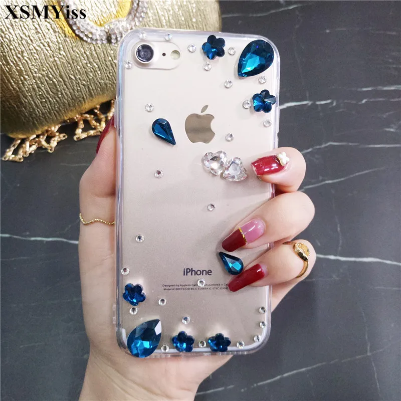 Чехол для телефона XSMYiss SamsungS6 S7 S8 S9 S10 S11 Plus Note5 8 9 10 со стразами и бриллиантами