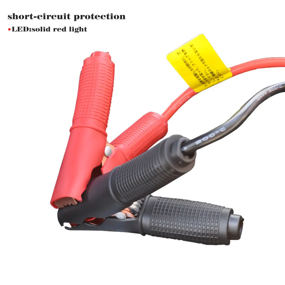 12V Connector Emergency Jumper Lead Cable Clamp Booster font b Battery b font Clips for Universal