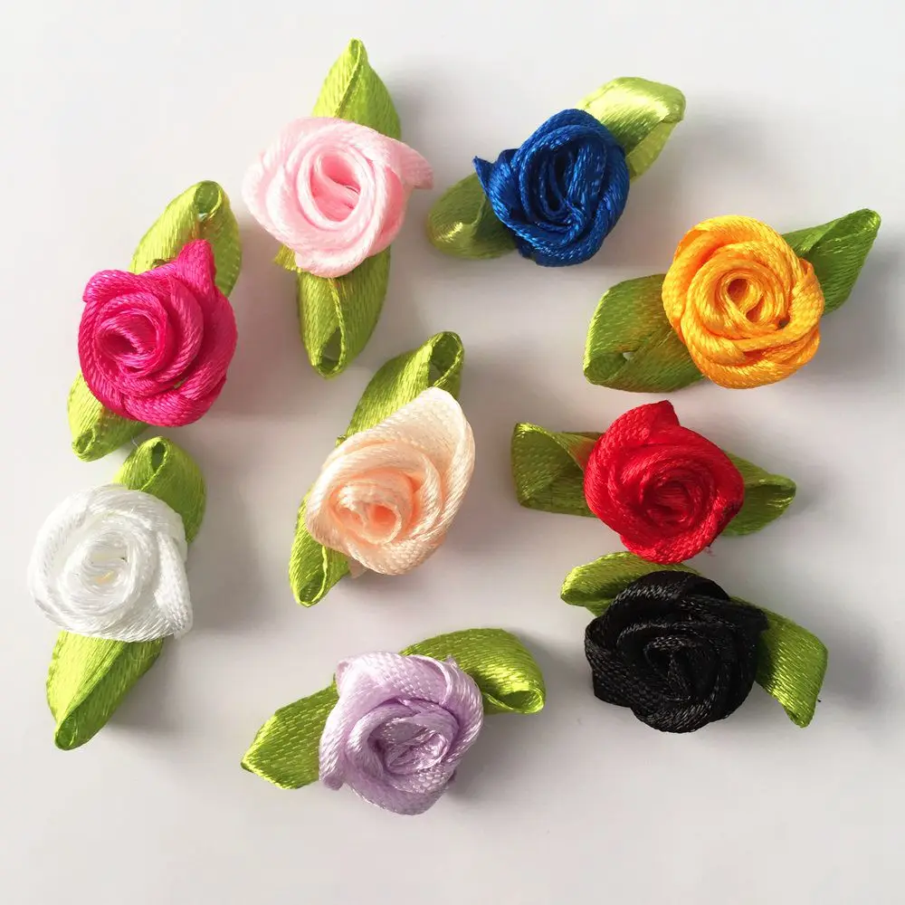 30 шт. 20 мм красота swirl атласной лентой розы/Craft A03 - изображение