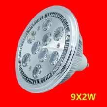 Заводская цена 10 шт. 9x2 Вт AR111 led Открытый Прожекторы G53 AR111 Светодиодные лампы 18 Вт DC12V/ac110v /220 В ce& rohs 5 лет гарантии