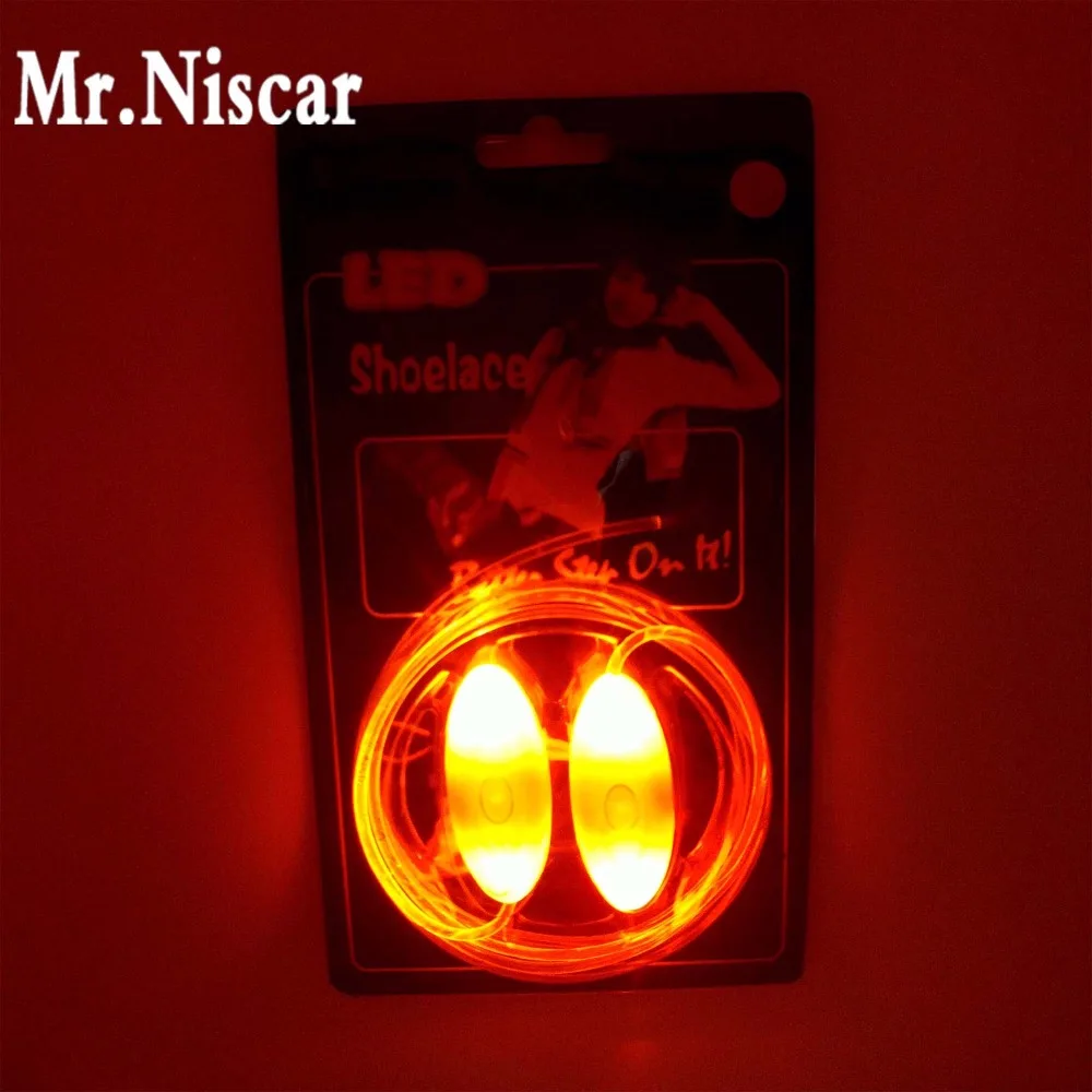 Mr. Niscar 1 пара розовый светодиодный шнурки светящиеся обувные шнурки для шнуровки Дискотека вечерние светодиодный кружевные туфли светить свечение шнурки