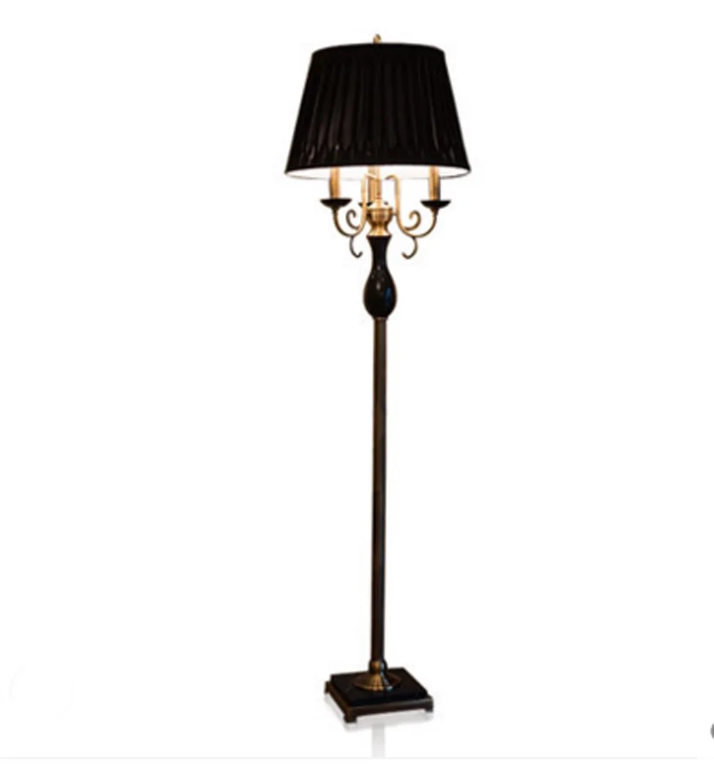 European style floor lamp black classical villa hotel small luxury