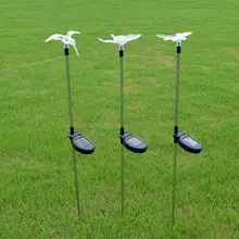 HobbyLane 2 шт. Солнечный садовый светильник водонепроницаемый для украшения сада бабочка птица Стрекоза Современная дорожка Газон солнечный светильник Декор