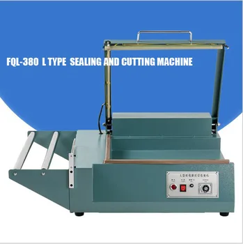 

FQL-380 manual L bar sealing and cutting machine connect with heat shrinkable packaging machine film seal and cut machine