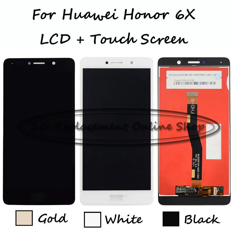 imágenes para BlackWhiteGold Para Huawei Honor 6X BLN-AL10 BLN-L24 BLN-L21 BLN-L22 Pantalla LCD + Pantalla Táctil Digitalizador Asamblea Envío Gratis imágenes para BlackWhiteGold Para Huawei Honor 6X BLN-AL10 BLN-L24 BLN-L21 BLN-L22 Pantalla LCD + Pantalla Táctil Digitalizador Asamblea Envío Gratis