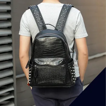 

stacy bag 122315 hot sale unisex women men fashion rivet backpack