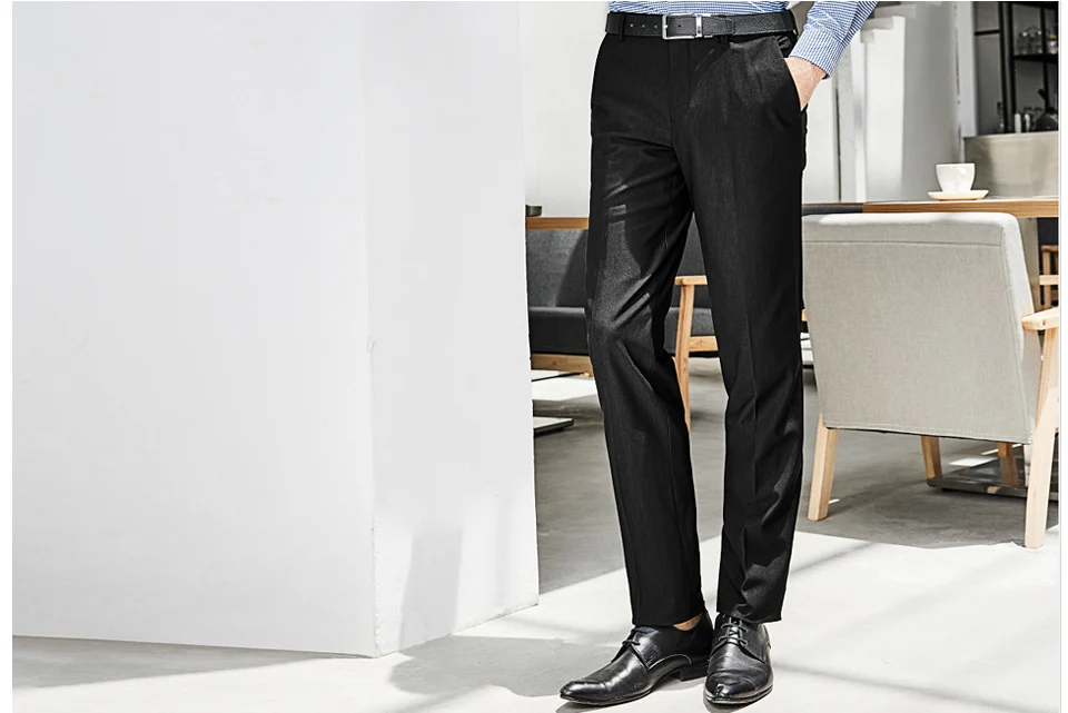 Seven7 Высокое качество Деловые штаны для мужчин Slim Fit Брюки бизнес повседневное на весну и зиму мужской мотобрюки плюс размеры 113B78010
