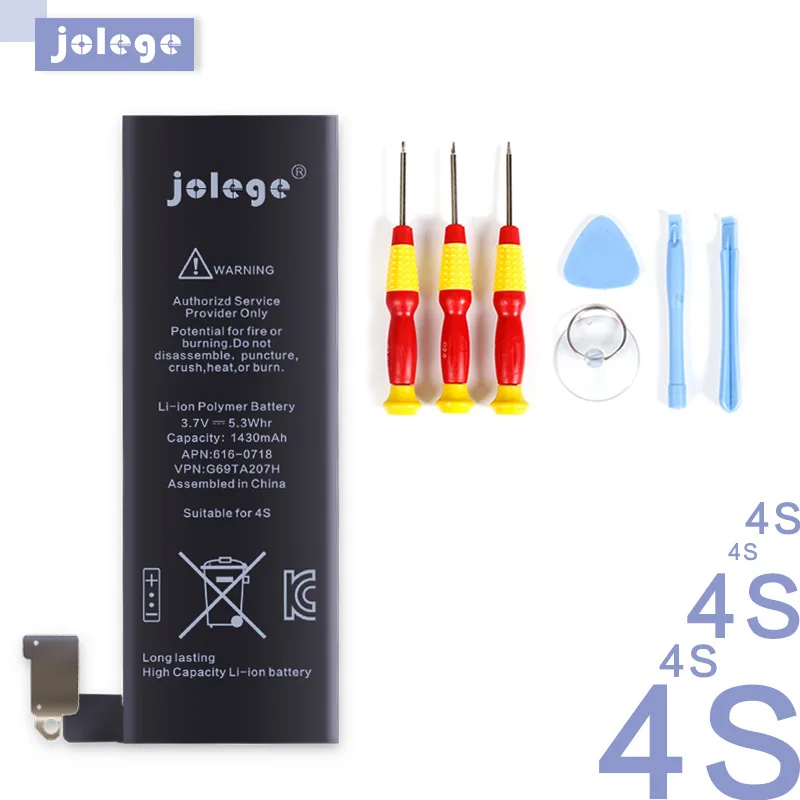 Jolege Original Battery For Apple iPhone 4S 4GS High Capacity 1430mAh For iPhone4s Phone
