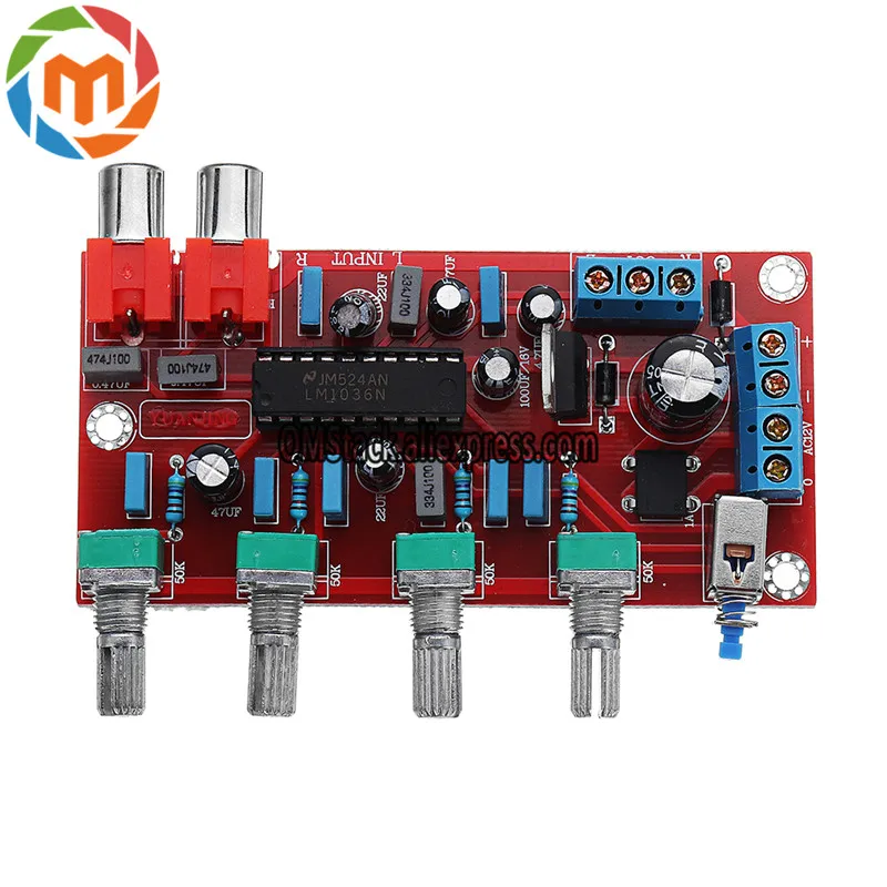 LM1036-Luxurious-HIFI-Amplifier-Preamplifier-Volume-Control-Tone-Board-Module-DC-15V-AC-12V-Or-15V (4)