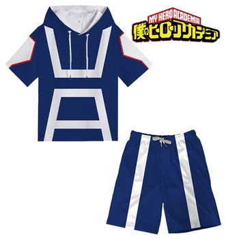 

Anime My Boku no Hero Academia T-Shirt Midoriya Izuku Men's Hoodie Teenager Student Cartoon 3D Print Short Sleeve Summer Tops