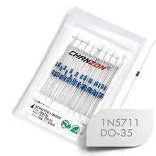 50 шт.) 1N5711 Шоттки барьер выпрямитель диоды 15mA 70 V DO-35(DO-204AH) осевой 1N IN 5711 IN5711 15 mA 70 вольт