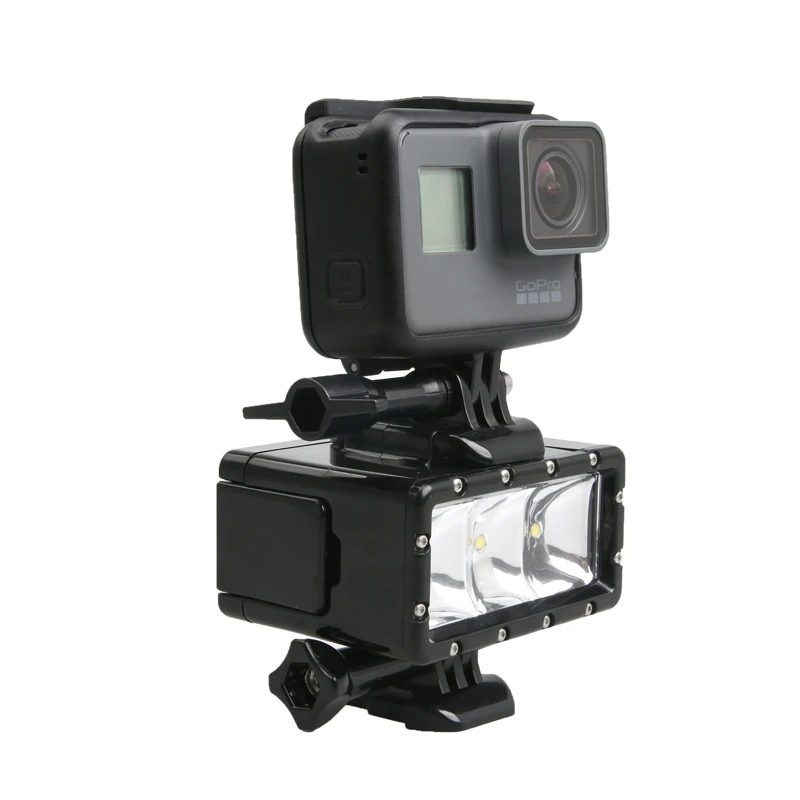 Светодиодная подводсветильник лампа для дайвинга Go Pro (батарея 2x Hero4) GoPro Hero 7 6/5 3