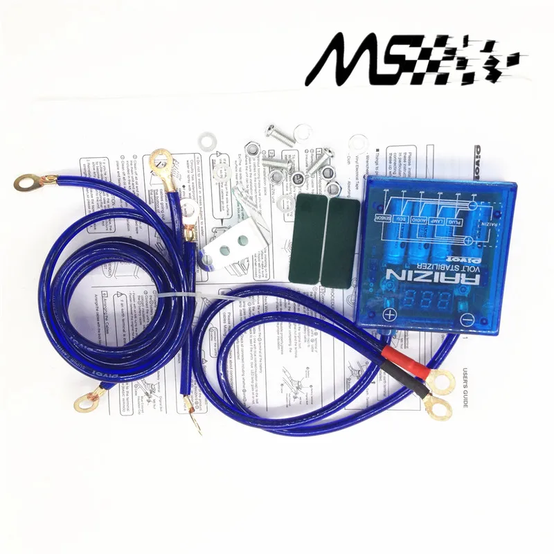 

New Hot 1set Universal Fuel Saver Volt Stabilizer Raizin With 5 Wires Digisplay