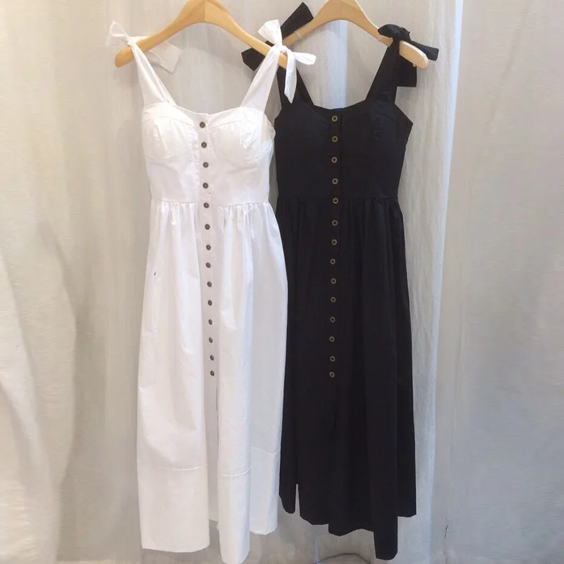 suspender long dress