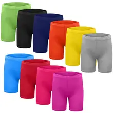 Женские летние спортивные шорты для танцев, 10 шт. однотонные шорты с высокой талией для девочек, Короткие дышащие и безопасные спортивные штаны для детей