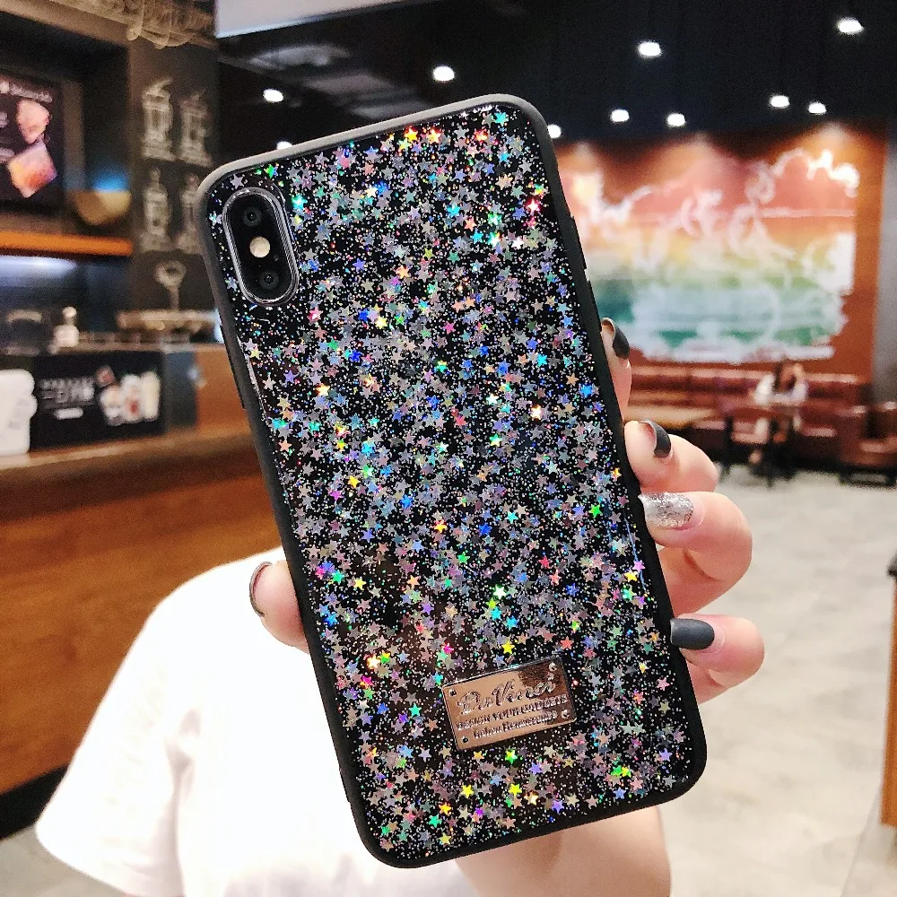 Case For iPhone X Xs Xr Xs Max 8 7 6S Plus Cover Glitter Sequins Shiny Soft Girly Case For Huawei P20 P30 Pro Mate 20 Pro Cover (10)
