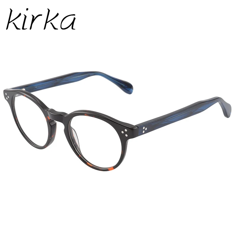 

Kirka New Fashion Eyeglasses Retro Vintage Round Frame Optical Glasses Men Women Myopia Eyeglasses Frame Oculos de grau