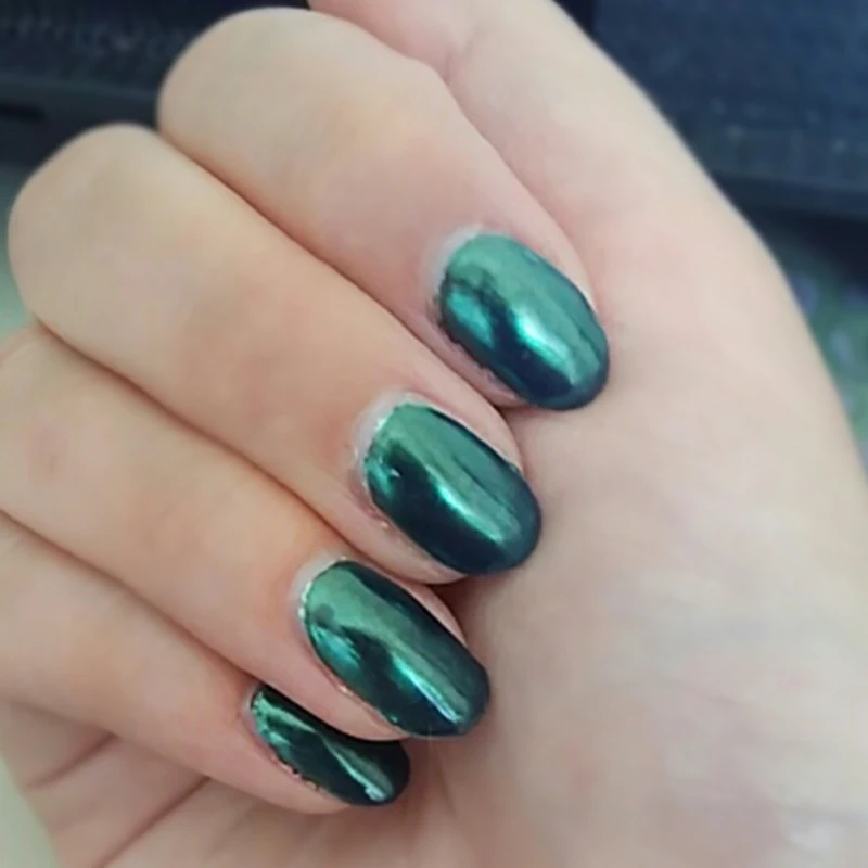 1pcs Gradient Gold Mermaid Nail Glitter Powder Shiny Glimmer Flakes Nail Art Tips Decoration Tips +2pcs Brushes SAND262-G