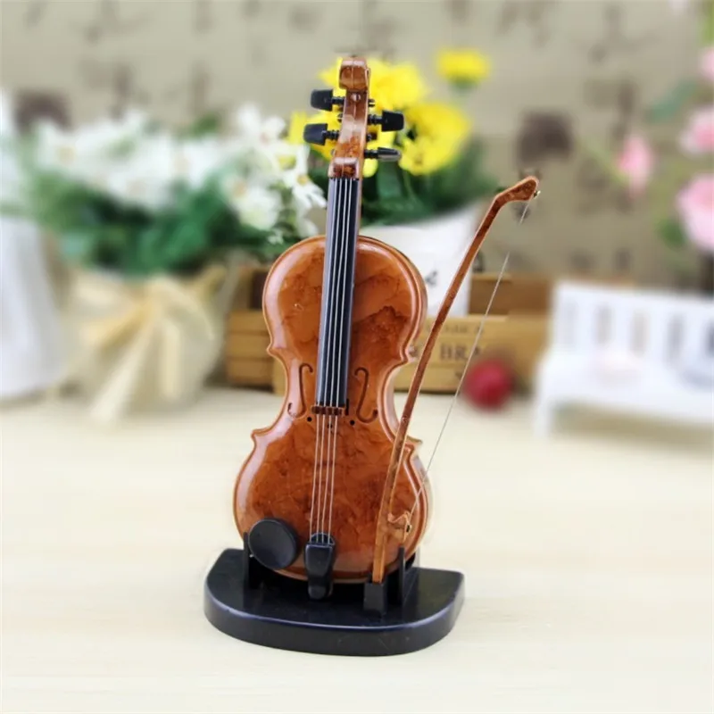 Vintage Red Violin Music Box Children Musical Instrument Toy Instrument