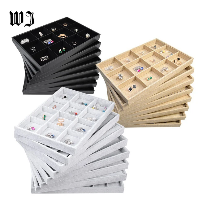 Quality Ring Earrings Jewelry Pendant Necklace Display Tray Accessories