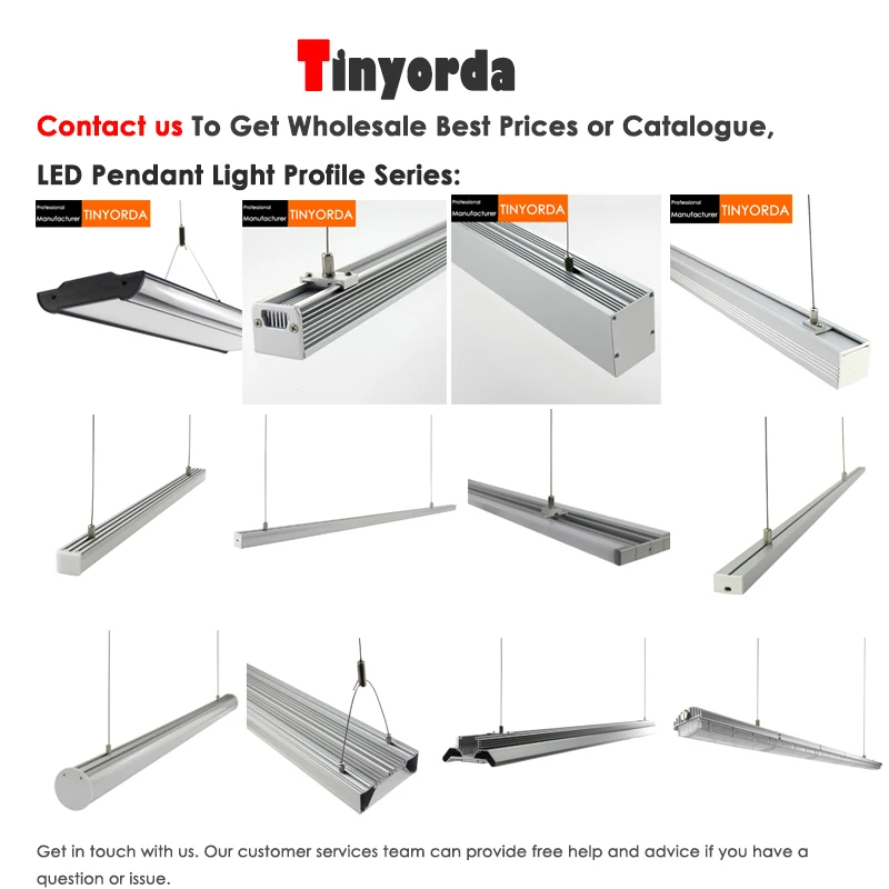 Tinyorda THD100 2 шт. (длина 1 м) 100 Вт светодиодный подвесной светильник профиль низкий