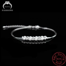 Новое поступление двойной слой маленький шар браслет-цепочка, 925 пробы Серебряный браслет-цепочка для женщин Свадебные ювелирные изделия подарок